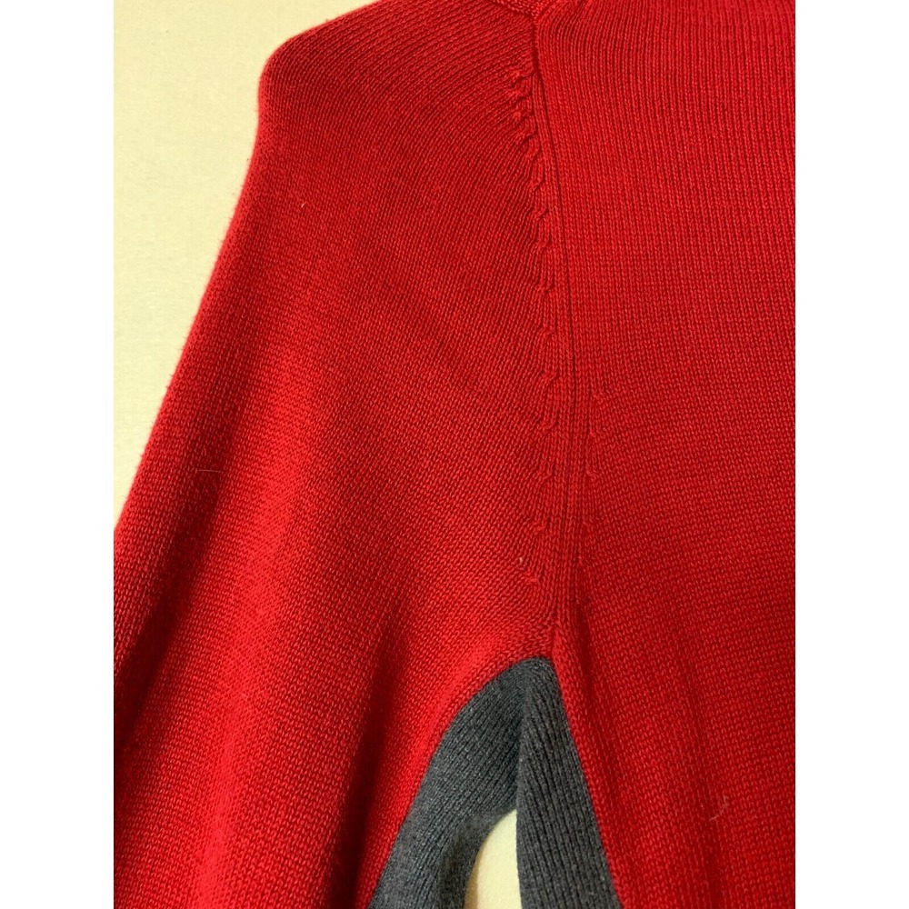 Tommy Hilfiger Pullover Knit Sweater 1/4 Zip Long Sleeve Large Red Mock Neck L - Picture 7 of 9